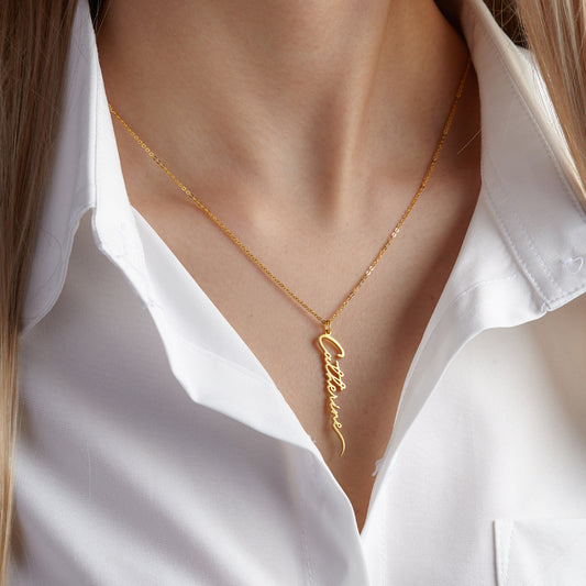 Verity Nameplate Necklace, view 2
