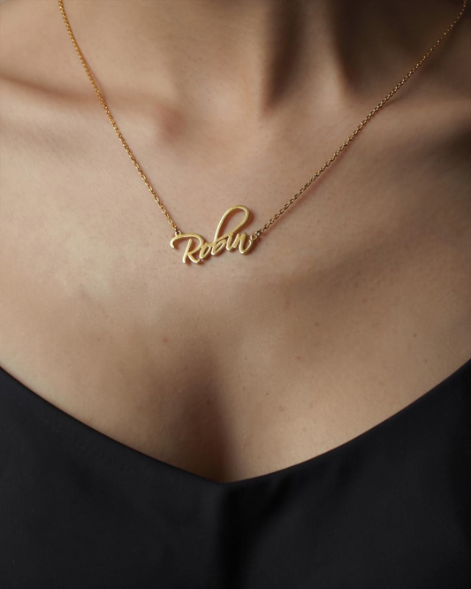 Colette Script Necklace, view 2