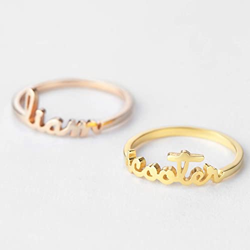 Sylvie Stackable Name Ring