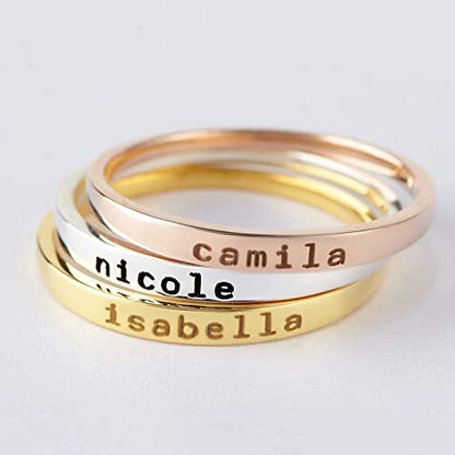 Stackable Engraved Ring