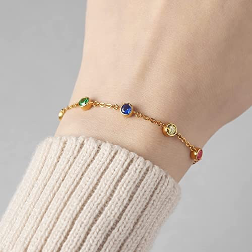 Maren Birthstone Bracelet, view 2