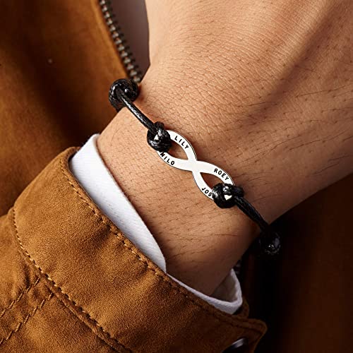 His Name Leather Bracelet