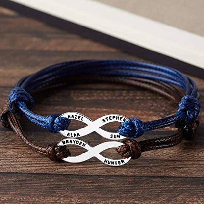 His Name Leather Bracelet