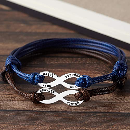His Name Leather Bracelet