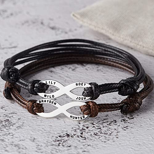 His Name Leather Bracelet