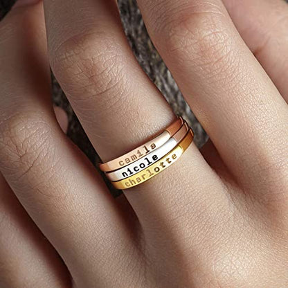 Stackable Engraved Ring