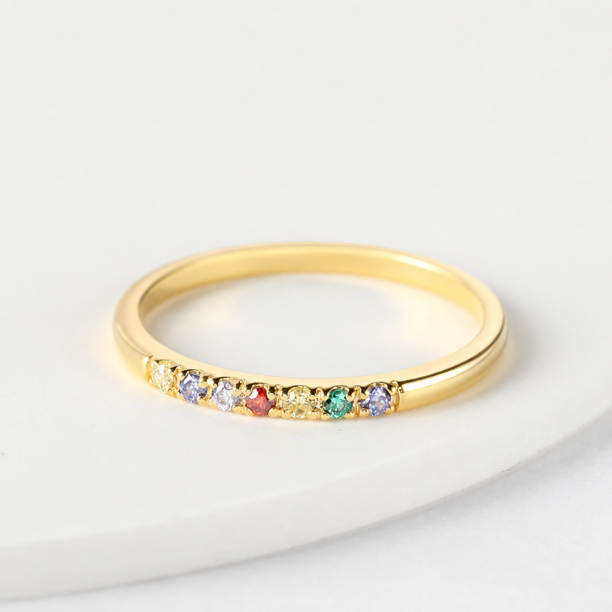 Fleur Birthstone Band