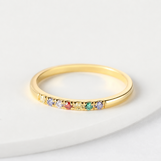 Fleur Birthstone Band