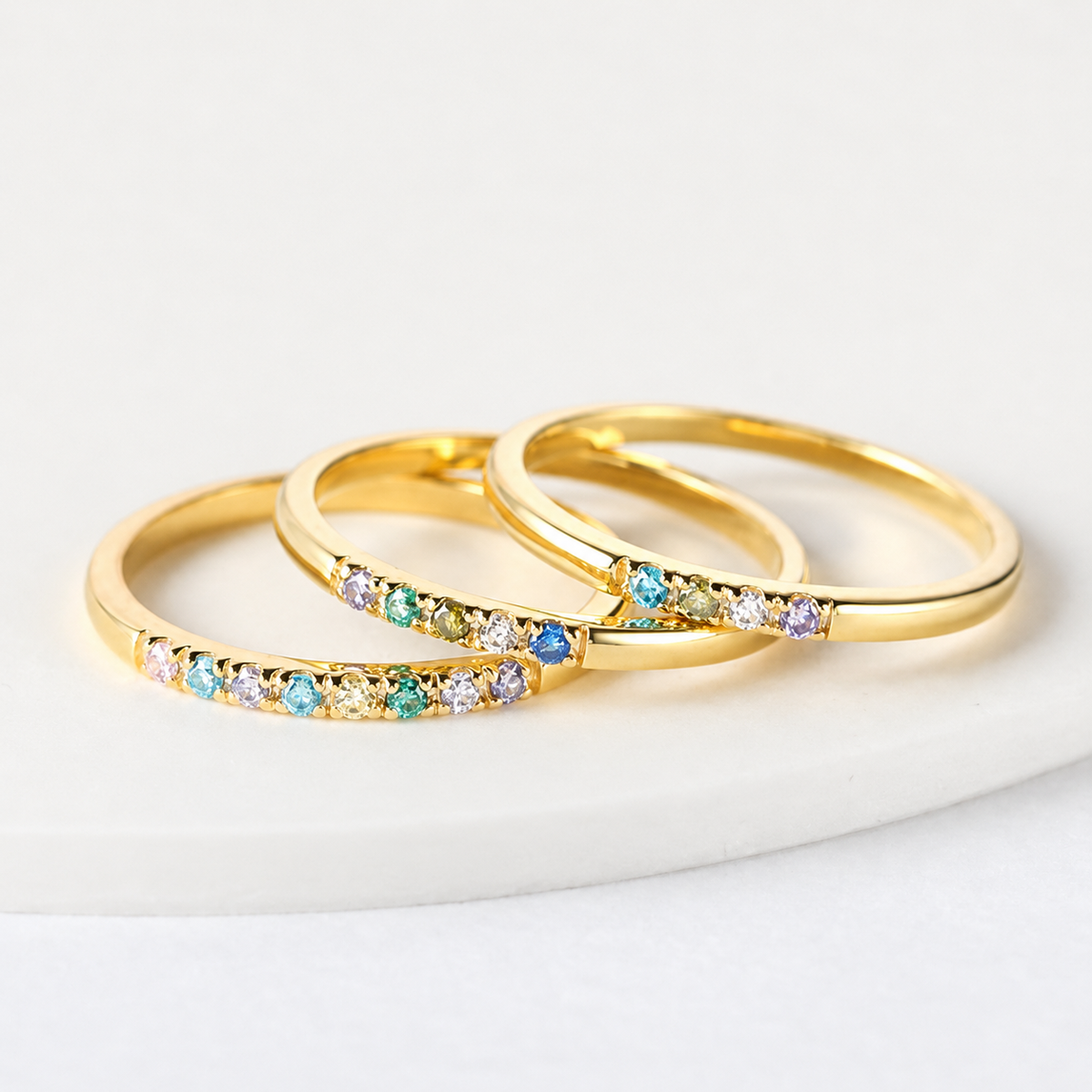 Fleur Birthstone Band, view 3