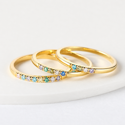 Fleur Birthstone Band, view 3