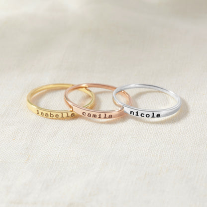 Stackable Engraved Ring