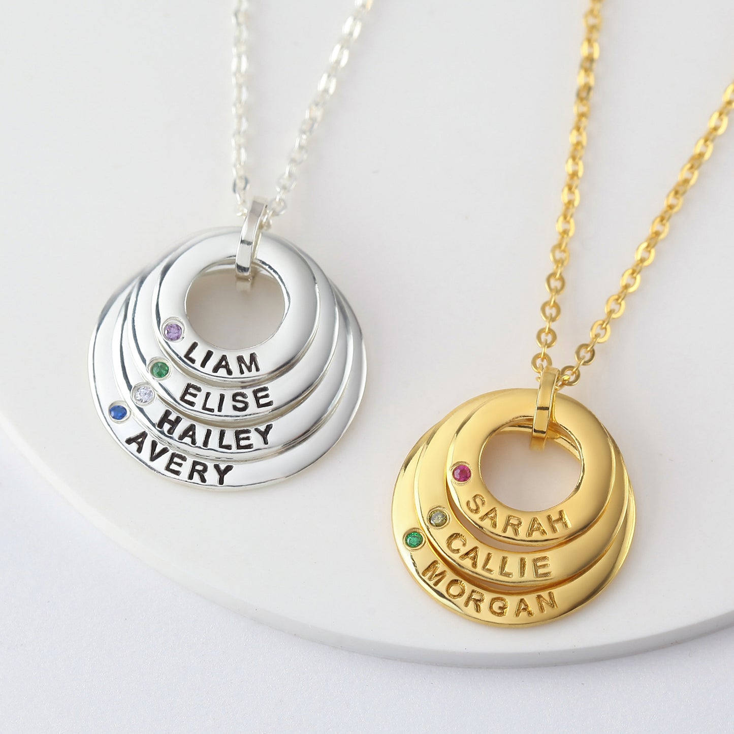 Birthstone Rings Necklace