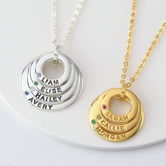 Birthstone Rings Necklace