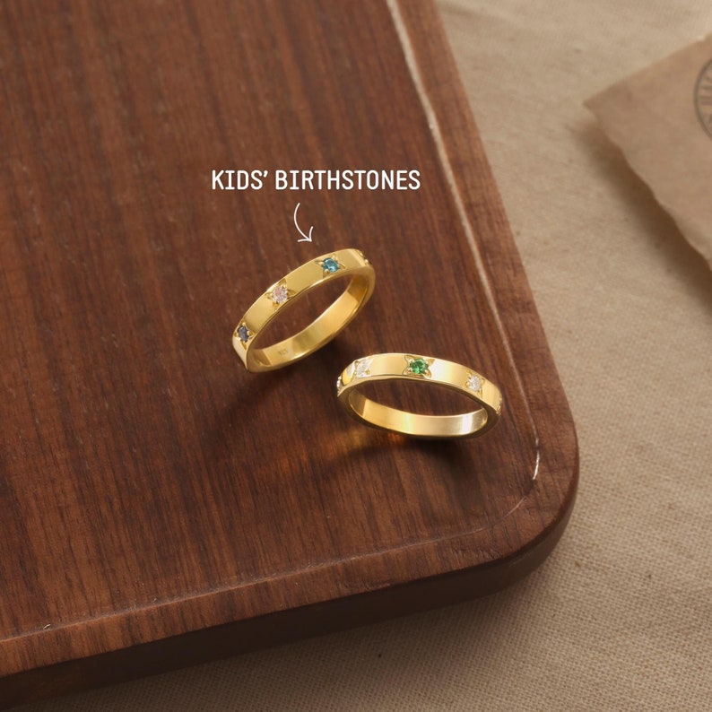 Birthstone Flower Ring