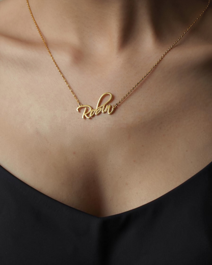 Colette Script Necklace, view 2