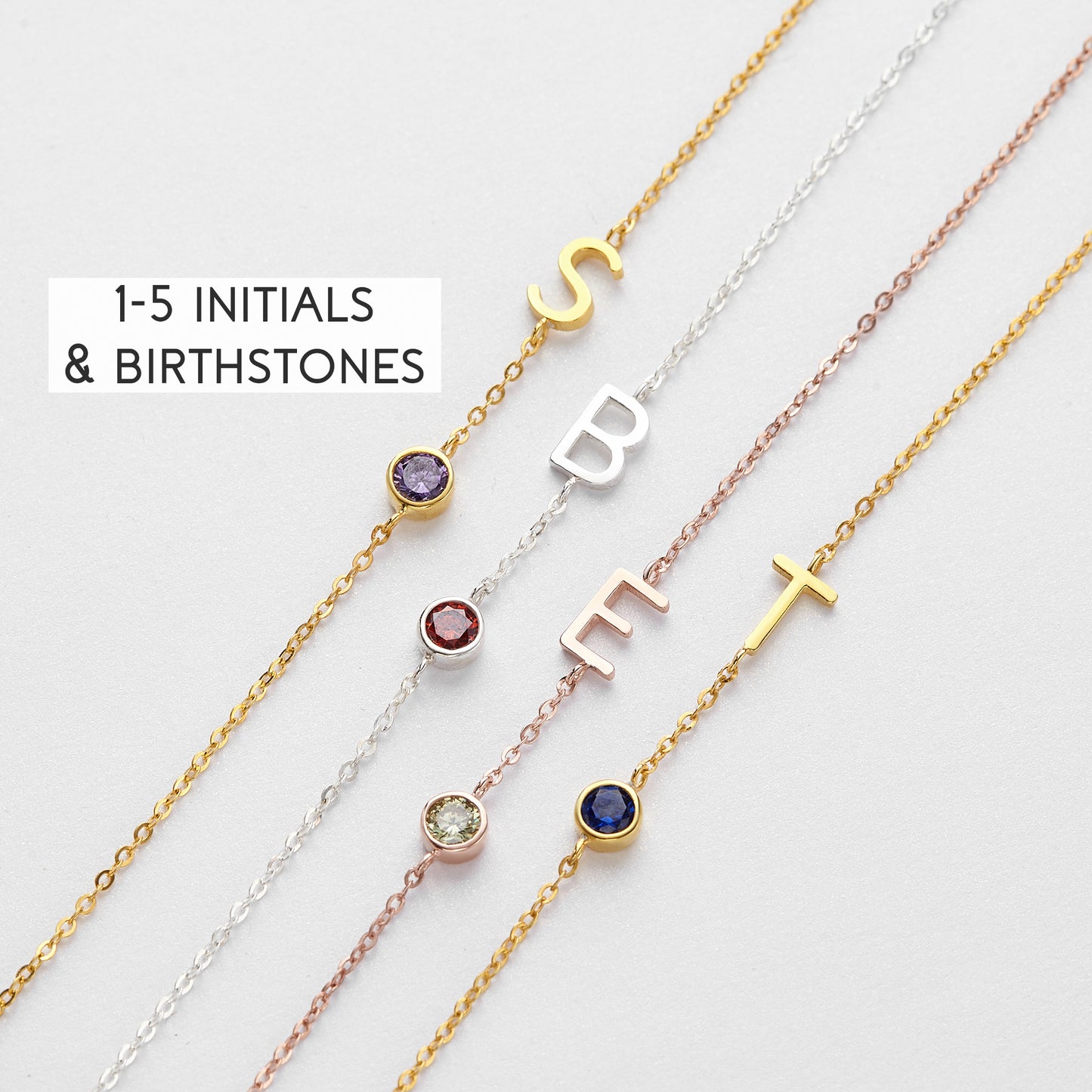 Sideways Initial Necklace