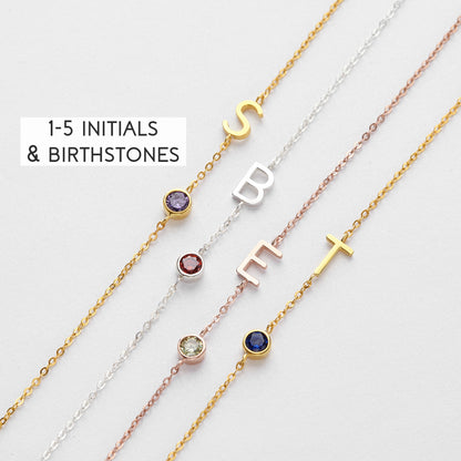 Sideways Initial Necklace