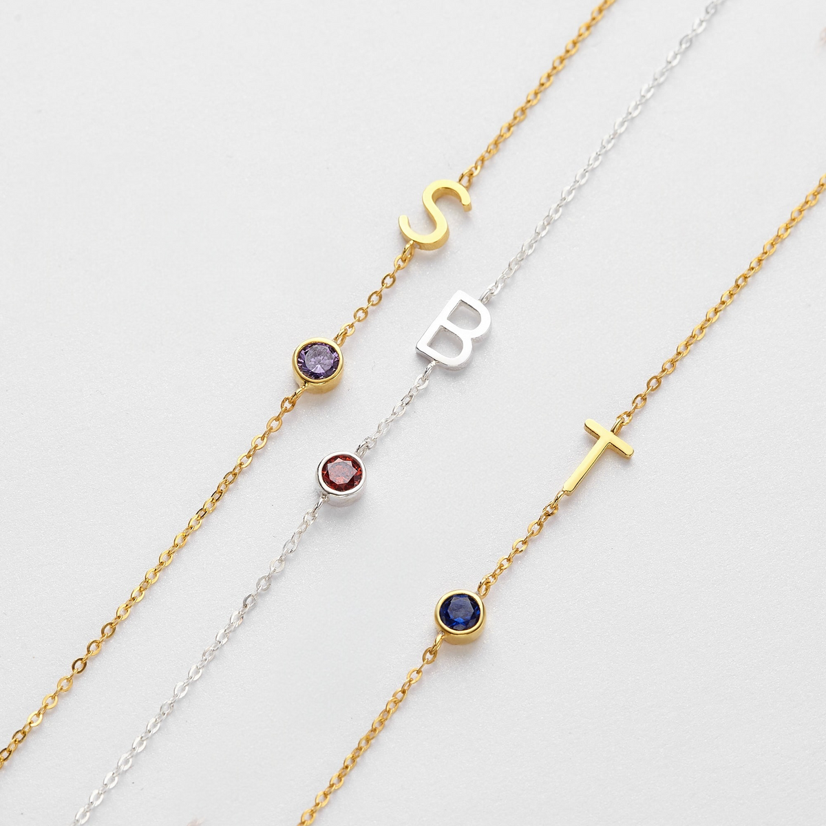 Ines Initial Necklace, view 4