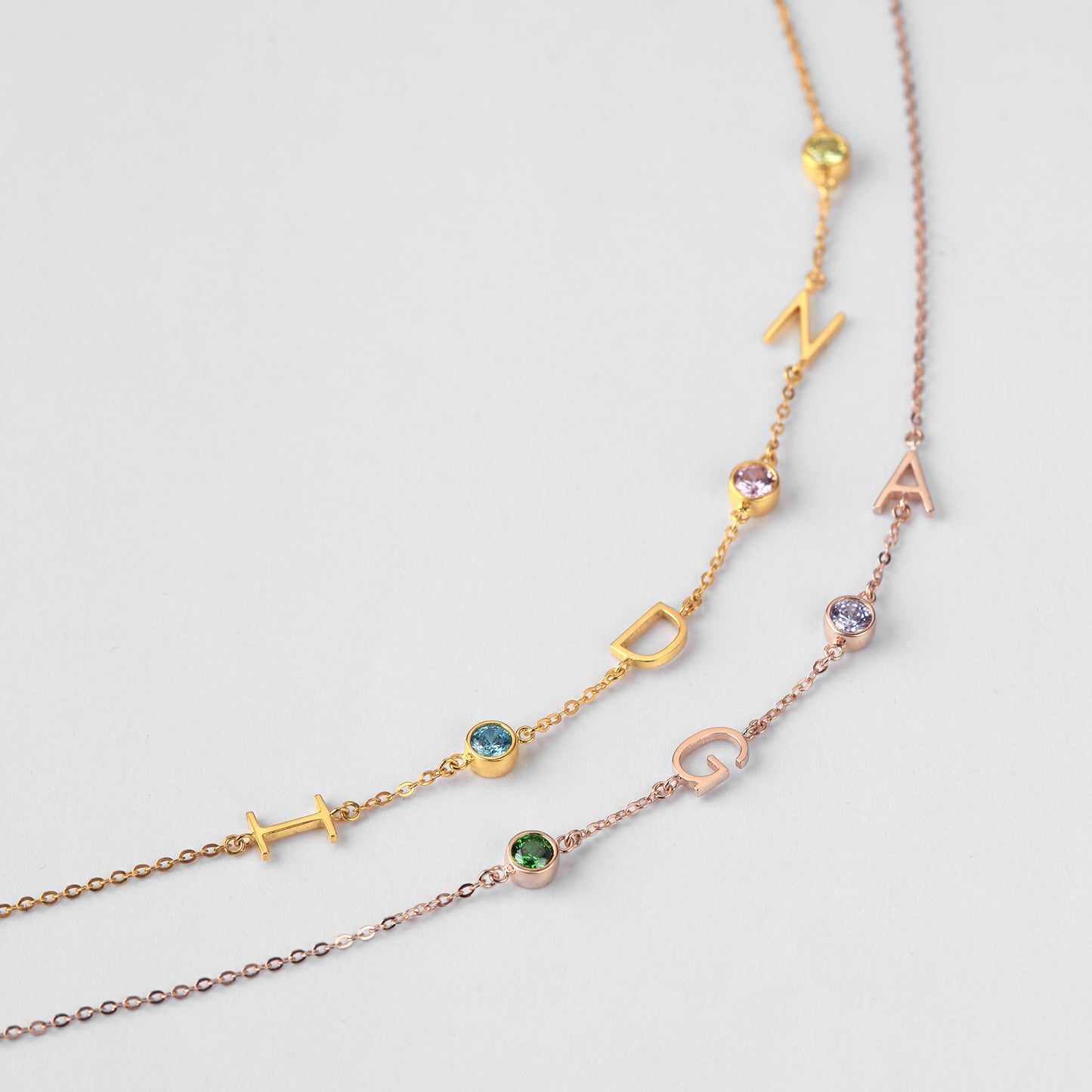 Sideways Initial Necklace