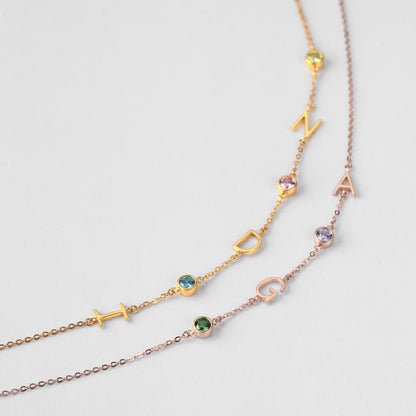 Sideways Initial Necklace