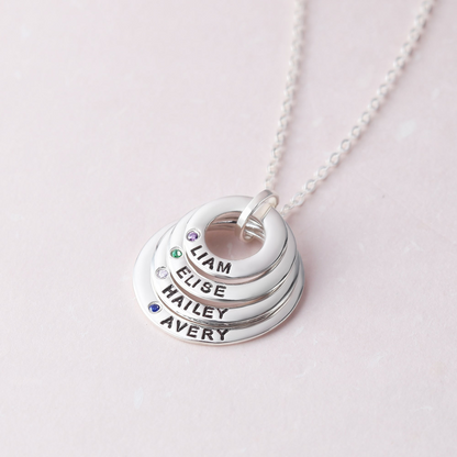 Odette Birthstone Rings Necklace, view 3