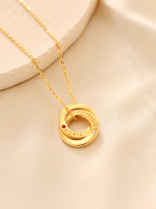 Mable Birthstone Rings Necklace