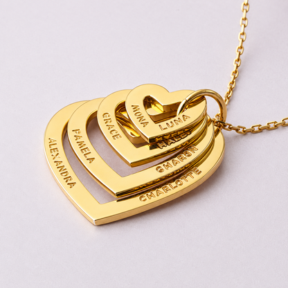 Posy Heart Necklace, view 4