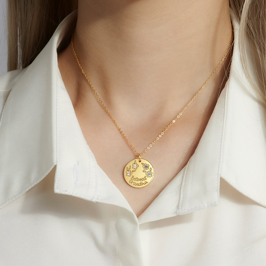 Thea Stone Plate Necklace, view 2